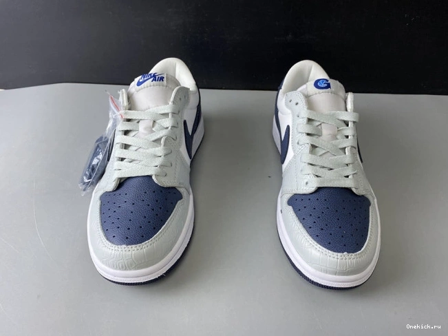 One Kick Navy CW8576-200 Air Jordan 1 Grey Blue 0806